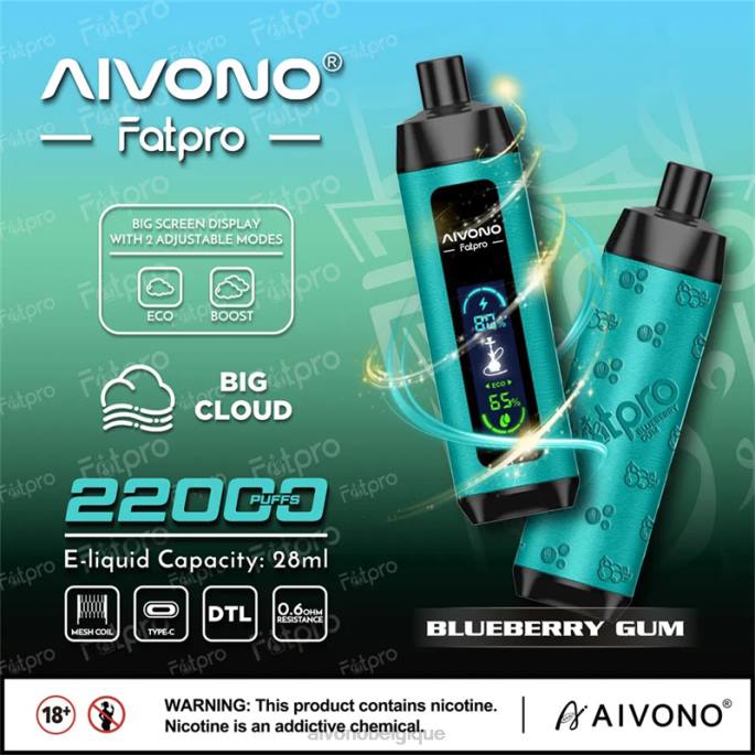 Aivono Fatpro 22000 gomme de myrtille - RN6J9 Aivono Puffs