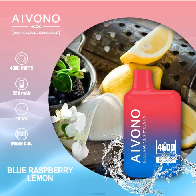 Aivono AIM BOXX 4000 citron framboise bleue - RN6J217 Aivono Puffs